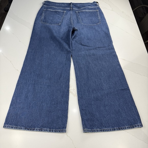 J. Crew Jeans Womens 36x29 Dark Wash Vintage Wide Leg Premium Edition Button Fly - Picture 4 of 12